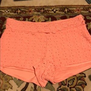 Pink high waisted shorts